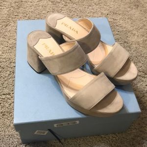 Selling Prada shoes. Worn once around the house